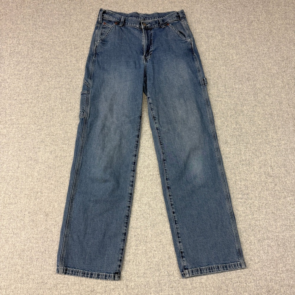 Gap 90s Carpenter Jeans Size 4R 27 Blue Denim Straight Leg Utility Hammer Loop